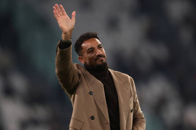 Turin, Italy, 3rd January 2026. Former Juventus captain Danilo salutes the fans as he visits the stadium for the first time since his departure for Flamengo, prior to the Juventus vs Lecce Serie A match at Allianz Stadium, Turin. Picture credit should read: Jonathan Moscrop Sportimage EDITORIAL USE ONLY. No use with unauthorised audio, video, data, fixture lists, club league logos or live services. Online in-match use limited to 120 images, no video emulation. No use in betting, games or single club league player publications. SPI_041_JM_JUVE_LECCE SPI-4406-0041