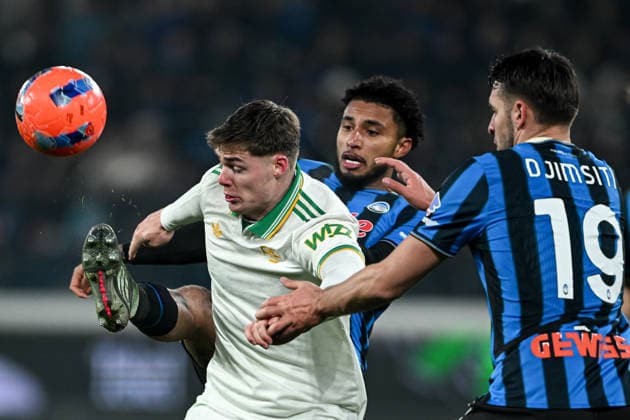 Cm Bergamo 03 01 2026 - campionato di calcio serie A Atalanta-Roma foto Cristiano Mazzi Image nella foto: Ederson-Evan Ferguson 