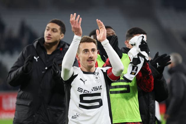 FOOTBALL : LOSC Lille vs Stade Rennais - Ligue 1 J17 - 03 01 2026 Joie de Valentin RONGIER (Stade Rennais) lors du match LOSC Lille vs Stade Rennais, Ligue 1 J17, Decathlon Arena stade Pierre Mauroy, le 3 janvier 2026 - photo Laurent Sanson PsnewZ  Copyright: xLaurentxSANSONx xPsnewZx
