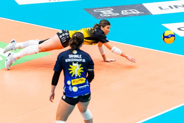 03.01.2026, GER, Volleyball, Frauen, 1.BL, Hauptrunde, Saison 25 26, VfB 91 Suhl Lotto Thueringen - Schwarz-Weiss Erfurt Mackenzie Foley (VfB 91 Suhl Lotto Thueringen) 99817 Eisenach Werner-Assmann-Halle Am Sportp Thüringen Deutschland
