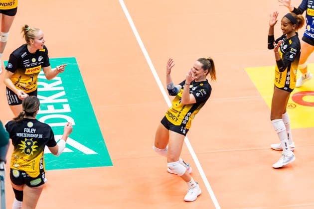 03.01.2026, GER, Volleyball, Frauen, 1.BL, Hauptrunde, Saison 25 26, VfB 91 Suhl Lotto Thueringen - Schwarz-Weiss Erfurt Lara Nagels (VfB 91 Suhl Lotto Thueringen) 99817 Eisenach Werner-Assmann-Halle Am Sportp Thüringen Deutschland