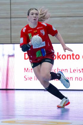 Handball Bundesliga Frauen, Saison 2025 2026 SV Union Halle-Neustadt vs.Buxtehuder SV Halle, Deutschland 03.Januar 2026: Im Bild:Fabienne Büch Buech (Halle) Halle Saale SWH Arena Sachsen-Anhalt Deutschland