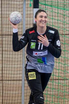 Handball Bundesliga Frauen, Saison 2025 2026 SV Union Halle-Neustadt vs.Buxtehuder SV Halle, Deutschland 03.Januar 2026: Im Bild:Torhueterin Marijana Ilic (Halle) Halle Saale SWH Arena Sachsen-Anhalt Deutschland