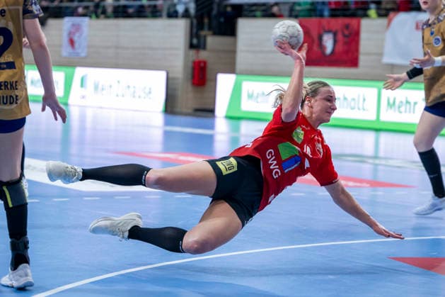 Handball Bundesliga Frauen, Saison 2025 2026 SV Union Halle-Neustadt vs.Buxtehuder SV Halle, Deutschland 03.Januar 2026: Im Bild:Lea Gruber (Halle) Halle Saale SWH Arena Sachsen-Anhalt Deutschland