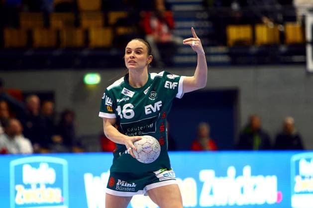 Mariel Beugels (Göppingen) Handball Frauen 1.Bundesliga 2025 26 BSV Sachsen Zwickau - Frisch Auf Göppingen 25:23 am 3.1.2026 in der Sparkassen-Arena Zwickau BSV Sachsen Zwickau - Frisch Auf Göppingen