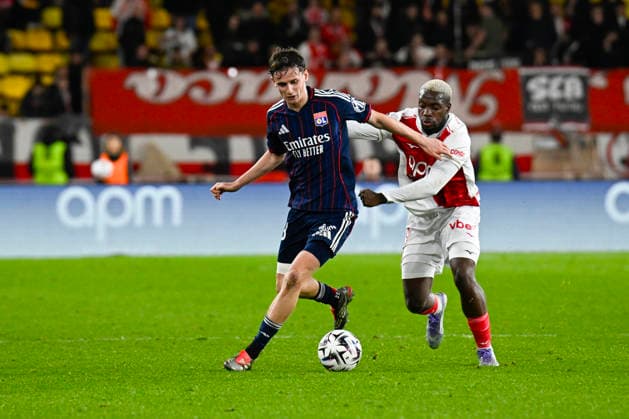 FOOTBALL : AS Monaco VS Olympique Lyonnais - Ligue 1 Mc™Donalds - 03 01 2026 Tyler Morton (OL) - Ligue 1 McDonald™s match between AS Monaco and Olympique Lyonnais on January 03, 2026 at the Louis II Stadium in Monaco. MonacoMonaco  Copyright: xWilliamxCannarellax