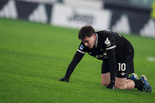 Juventus FC v US Lecce - Serie A Kenan Yildiz of Juventus FC looks dejected during the Serie A football match between Juventus FC and US Lecce. Turin Italy Copyright: xNicolòxCampox