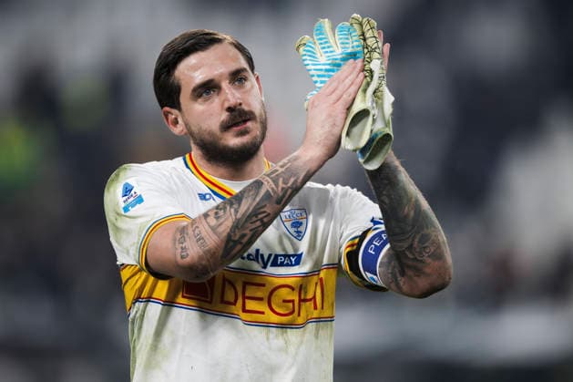 Juventus FC v US Lecce - Serie A Wladimiro Falcone of US Lecce gestures at the end of the Serie A football match between Juventus FC and US Lecce. Turin Italy Copyright: xNicolòxCampox