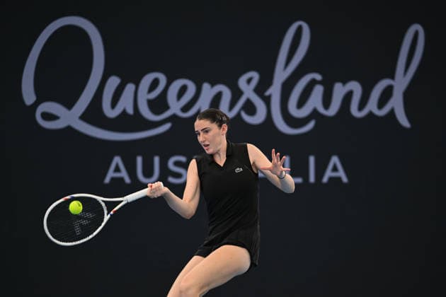 TENNIS BRISBANE INTERNATIONAL, Elsa Jacquemot of France in action during day 1 of the Brisbane International tennis tournament at Pat Rafter Arena in Brisbane, Sunday, January 4, 2026. ( NO ARCHIVING, EDITORIAL USE ONLY BRISBANE QUEENSLAND AUSTRALIA  Copyright: xZAINxMOHAMMEDx 20260104191909889014