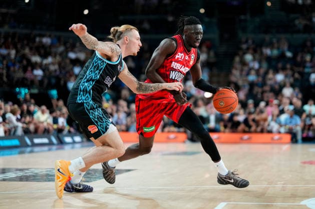 NBL BREAKERS WILDCATS, Perth Wildcats forward David Okwera during the NBL Round 15 NBL match between the New Zealand Breakers and Perth Wildcats at Spark Arena in Auckland, New Zealand, Sunday, January 4, 2026. ( NO ARCHIVING, EDITORIAL USE ONLY AUCKLAND NEW ZEALAND  Copyright: xBlakexArmstrongx 20260104125544292510