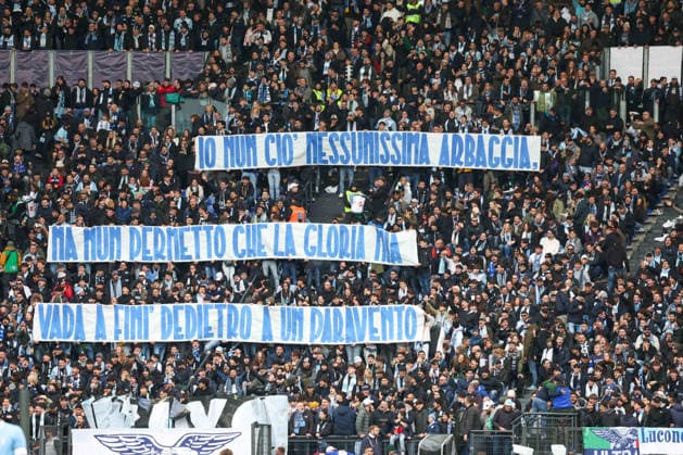 January 4, 2026, Roma, Lazio, ITALIA: Supporters of SS Lazio During the football match on January 4, 2026, valid for the Italian Serie A - 2025 26 championship in Rome at the Stadio Olimpico between SS Lazio and SSC Napoli..Pictured: Roma ITALIA - ZUMAs236 20260104_aap_s236_026 Copyright: xFabioxSassox