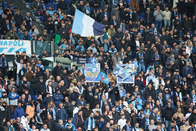 January 4, 2026, Roma, Lazio, ITALIA: Supporters of SSC Napoli During the football match on January 4, 2026, valid for the Italian Serie A - 2025 26 championship in Rome at the Stadio Olimpico between SS Lazio and SSC Napoli..Pictured: Roma ITALIA - ZUMAs236 20260104_aap_s236_030 Copyright: xFabioxSassox