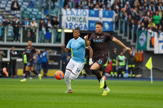 January 4, 2026, Roma, Lazio, ITALIA: Amir Rramani of SSC Napoli - Tijani Noslin of SS Lazio During the football match on January 4, 2026, valid for the Italian Serie A - 2025 26 championship in Rome at the Stadio Olimpico between SS Lazio and SSC Napoli..Pictured: Roma ITALIA - ZUMAs236 20260104_aap_s236_031 Copyright: xFabioxSassox