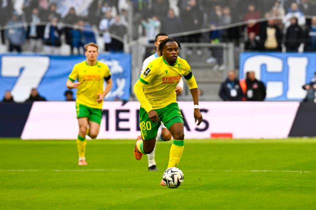 FOOTBALL : Olympique de Marseille VS FC Nantes - Ligue 1 McDonald s - 04 01 2026 Junior Mwanga (FC Nantes) - Ligue 1 McDonald™s match between Olympique de Marseille and Football Club de Nantes on January 04, 2026 at the Orange Velodrome Stadium in Marseille. MarseilleFrance  Copyright: xWilliamxCannarellax