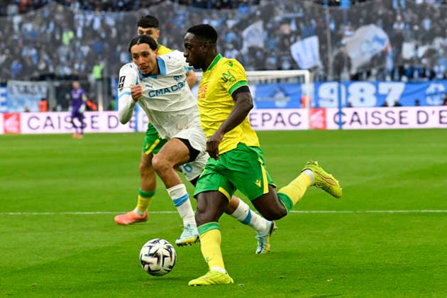 FOOTBALL : Olympique de Marseille VS FC Nantes - Ligue 1 McDonald s - 04 01 2026 Deiver Machado (FC Nantes) - Ligue 1 McDonald™s match between Olympique de Marseille and Football Club de Nantes on January 04, 2026 at the Orange Velodrome Stadium in Marseille. MarseilleFrance  Copyright: xWilliamxCannarellax