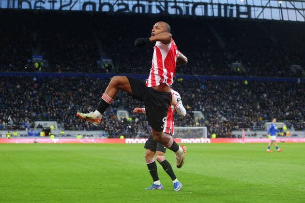 Igor Thiago of Brentford celebrates scoring their sides third goal Everton v Brentford, Premier League, Football, Hill Dickinson Stadium, Liverpool, UK - 04 Jan 2026Liverpool Hill Dickinson Stadium United Kingdom EDITORIAL USE ONLY No use with unauthorised audio, video, data, fixture lists, club league logos or live services. Online in-match use limited to 120 images, no video emulation. No use in betting, games or single club league player publications. Copyright: xPhilxOldham Shutterstockx 16220528bh