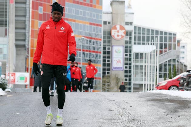 04.01.2026, xrekx, Fussball 2.Bundesliga, 1.FC Kaiserslautern - Training v.l. Afeez Aremu (1.FC Kaiserslautern) (DFL DFB REGULATIONS PROHIBIT ANY USE OF PHOTOGRAPHS as IMAGE SEQUENCES and or QUASI-VIDEO) Kaiserslautern