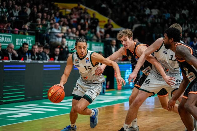 04.01.2026, xdaymx, Basketball easyCredit BBL, Gladiators Trier - Ratiopharm Jordan Roland (Trier) (DFL DFB REGULATIONS PROHIBIT ANY USE OF PHOTOGRAPHS as IMAGE SEQUENCES and or QUASI-VIDEO) Trier