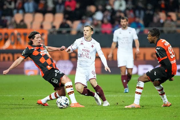 FC Lorient v FC Metz - Ligue 1 McDonald s 2025 2026 10 Gauthier HEIN (fcm) during the Ligue 1 McDonald s match between Lorient and Metz at Stade du Moustoir on January 4, 2026 in Lorient, France. Lorient France  Copyright: xFEPx 776348240