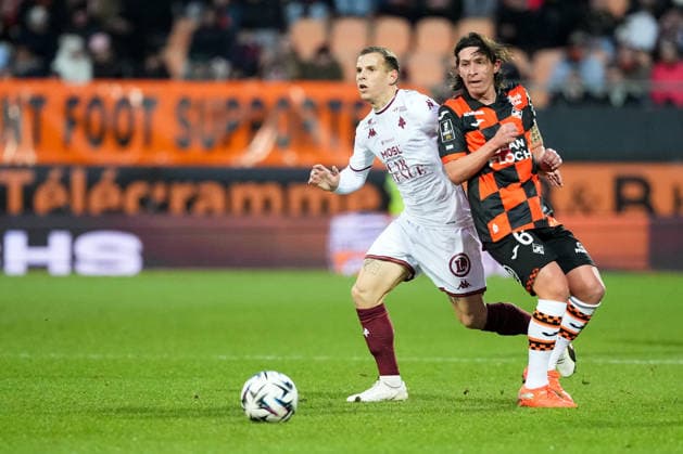 FC Lorient v FC Metz - Ligue 1 McDonald s 2025 2026 10 Gauthier HEIN (fcm) during the Ligue 1 McDonald s match between Lorient and Metz at Stade du Moustoir on January 4, 2026 in Lorient, France. Lorient France  Copyright: xFEPx 776348240