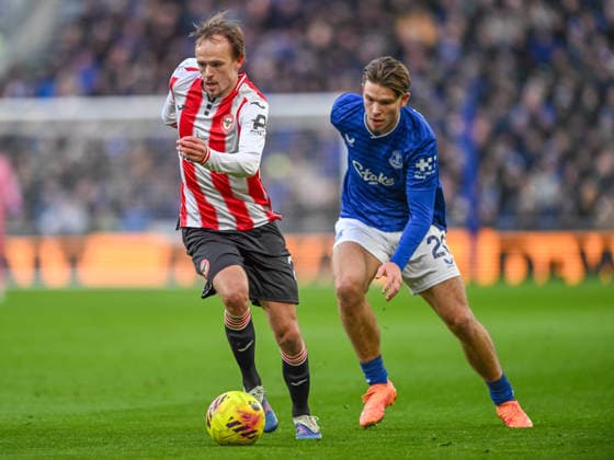 Everton v Brentford Premier League Mikkel Damsgaard of Brentford during the Premier League match at the Hill Dickson Stadium, Liverpool 04 01 2026 UK Newspapers OUT Copyright: xKarlxVallantinex FIL-22745-0056