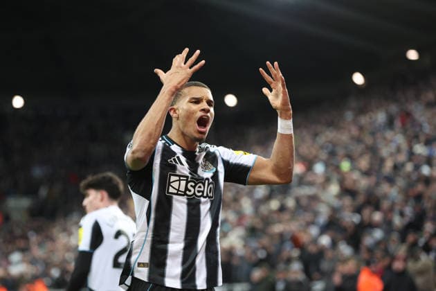 Newcastle Upon Tyne, England, 4th January 2026. Malick Thiaw of Newcastle United celebrates scoring the second goal during the Newcastle United vs Crystal Palace Premier League match at St. James Park, Newcastle Upon Tyne. Picture credit should read: Nigel Roddis Sportimage EDITORIAL USE ONLY. No use with unauthorised audio, video, data, fixture lists, club league logos or live services. Online in-match use limited to 120 images, no video emulation. No use in betting, games or single club league player publications. SPI_046_NR_NEWC_CRYS SPI-4431-0042
