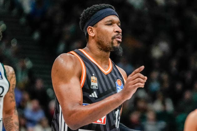 04.01.2026, xdaymx, Basketball easyCredit BBL, Gladiators Trier - Ratiopharm Ulm - Justin Simon (Ulm) (DFL DFB REGULATIONS PROHIBIT ANY USE OF PHOTOGRAPHS as IMAGE SEQUENCES and or QUASI-VIDEO) Trier