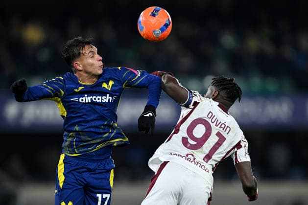 Cm Verona 04 01 2026 - campionato di calcio serie A Hellas Verona-Torino foto Cristiano Mazzi Image nella foto: Giovane-Duvan Zapata 