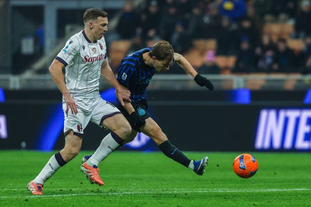 FC Internazionale vs Bologna FC - Serie A 2025 26 - 04 01 2026 Nicolo Barella of FC Internazionale seen in action during Serie A 2025 26 football match between FC Internazionale and Bologna FC at San Siro Stadium in Milan Copyright: xBEAUTIFULxSPORTS Carabellix