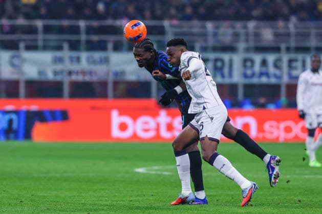 FC Internazionale vs Bologna FC - Serie A 2025 26 - 04 01 2026 Marcus Thuram of FC Internazionale competes for the ball with Jhon Lucumi of Bologna FC during Serie A 2025 26 football match between FC Internazionale and Bologna FC at San Siro Stadium in Milan Copyright: xBEAUTIFULxSPORTS Carabellix