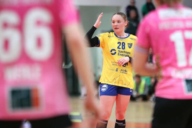 Handball, 2. Alsco HBF: HC Leipzig - Füchse Berlin; 04.01.2026 Lara Tauchmann (28, HC Leipzig). 2. Alsco Handball Bundesliga Frauen, HBF, Saison 2025 2026, 12. Spieltag: HC Leipzig vs. Füchse Berlin am 04.01.2026 in der Sporthalle Brüderstraße Leipzig. Copyright: xBEAUTIFULxSPORTS JanxKaeferx