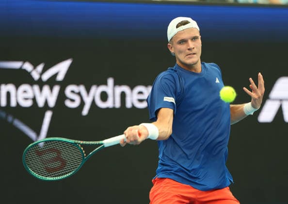 January 5, 2026, Sydney, New South Wales, Australia: JAKUB MENSIK of Czech Republic during the match against C. Ruud of Norway in the single match group D during the United Cup at Ken Rosewall Arena, Sydney, Australia. Sydney Australia - ZUMAc278 20260105_zsp_c278_009 Copyright: xMarcinxCholewinskix
