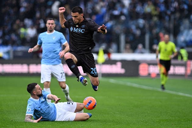 Italy Serie A match SS Lazio - SSC Napoli Eljif Elmasn of Napoli during the Serie A match between Lazio and Napoli at Stadio Olimpico Lazio 0 - 2 Napoli Rome Italy Copyright: xGennaroxMasix xSOPAxImagesx 2026Masi4Gennaio023