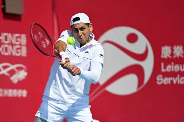 Hong Kong Tennis Open - Day 2 Alejandro Tabilo, a Chilean tennis player, during a match at the Hong Kong Tennis Open WTA, Tennis Damen 250) on January 5, 2026 in Hong Kong. (Photo by Kobe Li Nexpher Images) Hong Kong