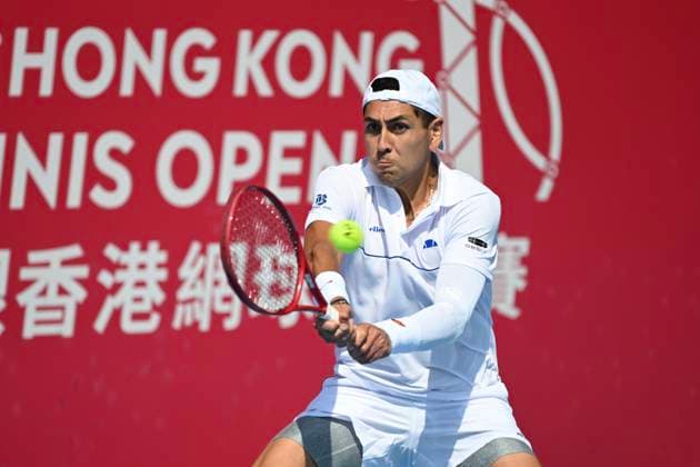Hong Kong Tennis Open - Day 2 Alejandro Tabilo, a Chilean tennis player, during a match at the Hong Kong Tennis Open WTA, Tennis Damen 250) on January 5, 2026 in Hong Kong. (Photo by Kobe Li Nexpher Images) Hong Kong