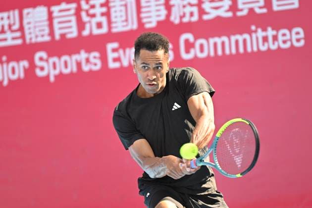Hong Kong Tennis Open - Day 2 Michael Mmoh, an American tennis player, during a match at the Hong Kong Tennis Open WTA, Tennis Damen 250) on January 5, 2026 in Hong Kong. (Photo by Kobe Li Nexpher Images) Hong Kong