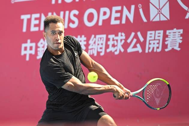 Hong Kong Tennis Open - Day 2 Michael Mmoh, an American tennis player, during a match at the Hong Kong Tennis Open WTA, Tennis Damen 250) on January 5, 2026 in Hong Kong. (Photo by Kobe Li Nexpher Images) Hong Kong