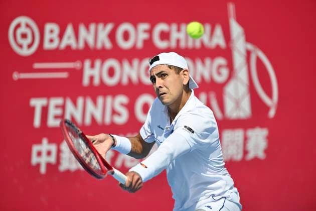 Hong Kong Tennis Open - Day 2 Alejandro Tabilo, a Chilean tennis player, during a match at the Hong Kong Tennis Open WTA, Tennis Damen 250) on January 5, 2026 in Hong Kong. (Photo by Kobe Li Nexpher Images) Hong Kong