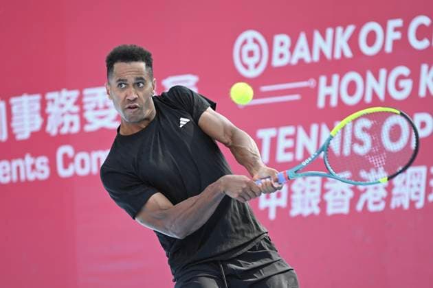 Hong Kong Tennis Open - Day 2 Michael Mmoh, an American tennis player, during a match at the Hong Kong Tennis Open WTA, Tennis Damen 250) on January 5, 2026 in Hong Kong. (Photo by Kobe Li Nexpher Images) Hong Kong
