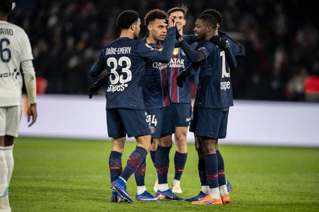 French League One - PSG vs PFC Dembele and Doue Desire during the French L1 football match between Paris Saint-Germain (PSG) and Paris FC at the Parc des Princes stadium in Paris on January 4, 2026. Photo by Eliot Blondet ABACAPRES.COM PAris France France  Copyright: xBlondetxEliot ABACAx