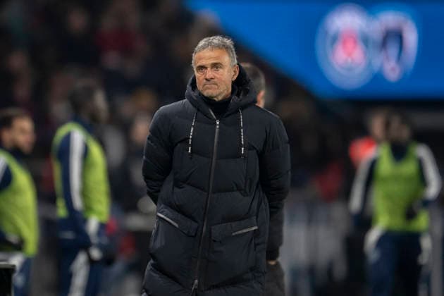 French League One - PSG vs PFC Luis Enrique and Gilli Stephane during the French L1 football match between Paris Saint-Germain (PSG) and Paris FC at the Parc des Princes stadium in Paris on January 4, 2026.Photo by Eliot Blondet ABACAPRES.COM PAris France France  Copyright: xBlondetxEliot ABACAx