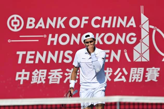 Hong Kong Tennis Open - Day 2 Alejandro Tabilo, a Chilean tennis player, during a match at the Hong Kong Tennis Open WTA, Tennis Damen 250) on January 5, 2026 in Hong Kong. (Photo by Kobe Li Nexpher Images) Hong Kong