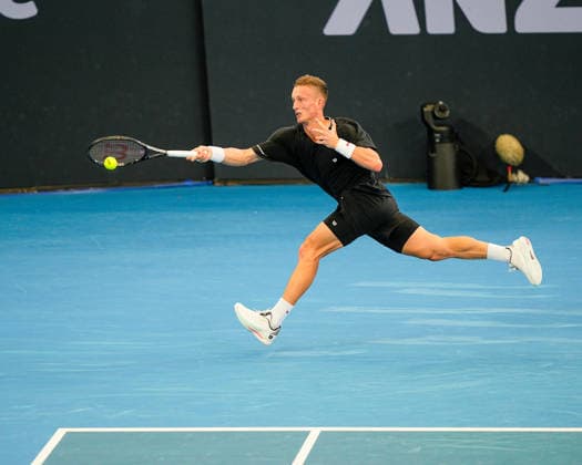 Brisbane International Queensland Tennis Centre Tennyson Brisbane Queensland 05 January 2026 Brisbane Tennyson Queensland Australia Copyright: xMichaelxGlassx Bris Int - Lehecka vs Machac-33