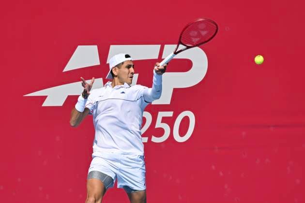 Hong Kong Tennis Open - Day 2 Alejandro Tabilo, a Chilean tennis player, during a match at the Hong Kong Tennis Open WTA, Tennis Damen 250) on January 5, 2026 in Hong Kong. (Photo by Kobe Li Nexpher Images) Hong Kong