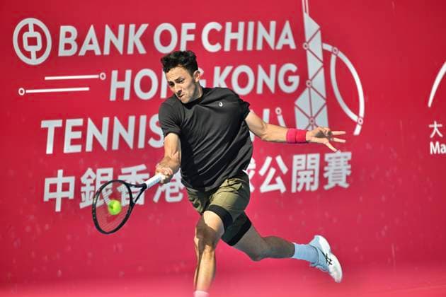 Hong Kong Tennis Open - Day 2 Emilio Nava, an American tennis player, during a match at the Hong Kong Tennis Open WTA, Tennis Damen 250) on January 5, 2026 in Hong Kong. (Photo by Kobe Li Nexpher Images) Hong Kong