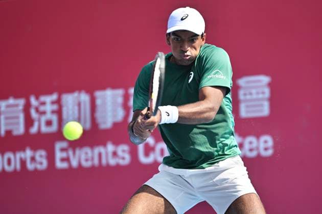 Hong Kong Tennis Open - Day 2 Nishesh Basavareddy, an American tennis player, during a match at the Hong Kong Tennis Open WTA, Tennis Damen 250) on January 5, 2026 in Hong Kong. (Photo by Kobe Li Nexpher Images) Hong Kong