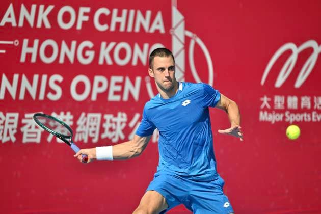 Hong Kong Tennis Open - Day 2 Laslo Djere, a Serbian tennis player, during a match at the Hong Kong Tennis Open WTA, Tennis Damen 250) on January 5, 2026 in Hong Kong. (Photo by Kobe Li Nexpher Images) Hong Kong