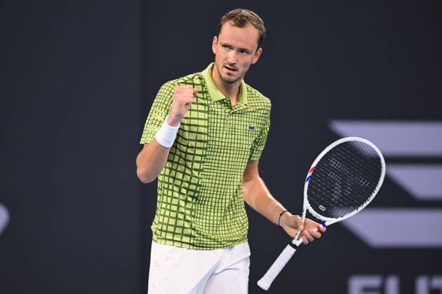 TENNIS BRISBANE INTERNATIONAL, Daniil Medvedev in action against Marton Fucsovics of Hungary during day two of the Brisbane International tennis tournament at Pat Rafter Arena in Brisbane, Monday, January 5, 2026. ( NO ARCHIVING, EDITORIAL USE ONLY BRISBANE QUEENSLAND AUSTRALIA  Copyright: xZAINxMOHAMMEDx 20260105144759446546