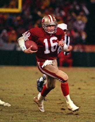 December 28, 1992 - San Francisco, California, U.S - San Francisco 49ers vs. Detroit Lions at Candlestick Park Monday, December 28, 1992. 49ers Beat Lions 24-6. San Francisco 49ers quarterback Joe Montana Copyright: xAlxGolubx