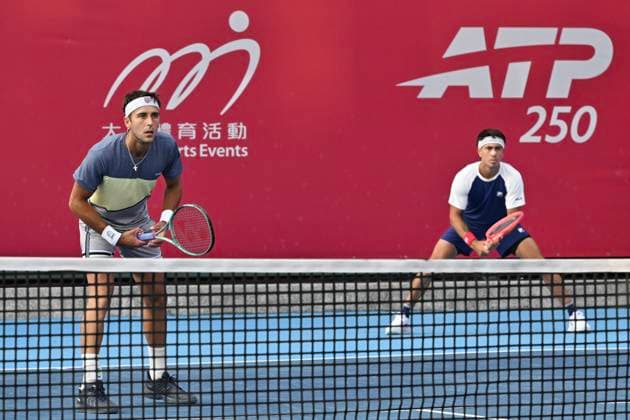 Hong Kong Tennis Open - Day 2 Francisco Comesana and Tomas Martin Etcheverry, the Argentina tennis player, during a match at the Hong Kong Tennis Open(ATP250) on January 5, 2026 in Hong Kong. (Photo by Kobe Li Nexpher Images) Hong Kong